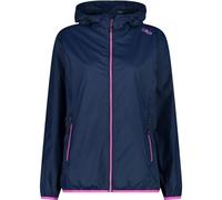 CMP - Woman Jacket Rain Fix Hood, Blue, L
