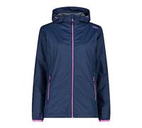 CMP - Woman Jacket Rain Fix Hood, Blue, M