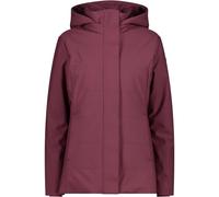 CMP - Woman Long Jacket Zip Hood, Burgundy, M