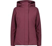 CMP - Woman Long Jacket Zip Hood, Burgundy, S