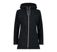 CMP Women's Giacca Da Donna in Pile Knit Tech Con Cappuccio Fisso Jacket, Black, 46