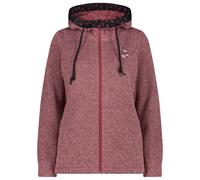 CMP - Women's Jacket Fix Hood Jacquard Knitted 35H1656 - Fleece jacket size 34, brown