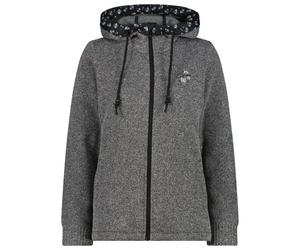 CMP - Women's Jacket Fix Hood Jacquard Knitted 35H1656 - Fleece jacket size 34, grey