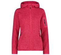 CMP - Women's Jacket Fix Hood Jacquard Knitted 3H19826 - Fleece jacket size 40, red