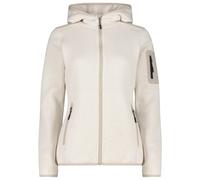 CMP - Women's Jacket Fix Hood Jacquard Knitted 3H19826 - Fleece jacket size 40, sand/white