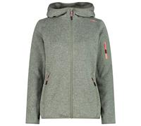 CMP - Women's Jacket Fix Hood Jacquard Knitted 3H19826 - Fleece jacket size 50, grey/olive