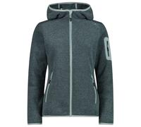 CMP - Women's Jacket Fix Hood Jacquard Knitted Stripes - Fleece jacket size 44, blue