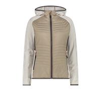 CMP Womens Jacket Fixed Hood Hybrid Stretch Performance Vaniglia/Sabbia-Terra-Salmone - Cream - Size Small