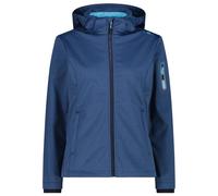 CMP - Women's Jacket Zip Hood Melange Softshell - Softshell jacket size 38, blue
