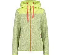 CMP Women's Knit Tech mélange Fleece Jacket, Man, Bluish-Acid, 52, Citric, 40