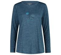 CMP - Women's Light Melange L/S T-Shirt - Sport shirt size 36, blue