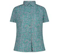 CMP - Women's Shortsleeve Shirt with Pattern - Blouse size 38, turquoise
