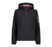 CMP - Women's Softshell Jacket with Removable Hood, Charcoal-Lotus, 52