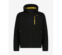 CMP Zip Hood Softshell Jacket with detachable hood Pure Black Yellow - 50