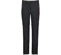CMP Zip Off Dry Function Trousers Pants, Anthracite-Strawberry, 92 Girl's