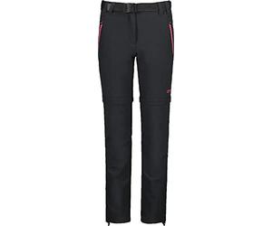 CMP Zip Off Dry Function Trousers Pants, Anthracite-Strawberry, 92 Girl's