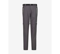CMP Zip Off Stretch Polyester Convertible Trousers Dark Grey Women - XXL