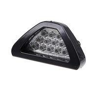 CMQA Car Third Brake Lights Universal F1 Style Triangle Sporty Tail Third Brake Lamp Brake Signal Lamp Rear Fog Light High Level 3rd Brake Light (Color : White Cover)