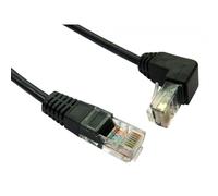 CMS Cables 1m Cat5e UTP Straight to Right Angled DOWN Cable