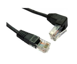 CMS Cables 1m Cat5e UTP Straight to Right Angled UP Cable