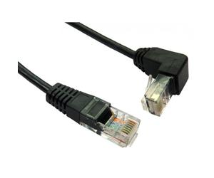 CMS Cables 3m Cat5e UTP Straight to Right Angled DOWN Cable