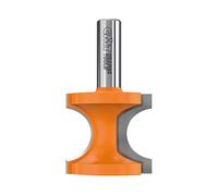 CMT 1/2-Inch Shank, 1/2-Inch Radius Round-Over Router Bit, 2 Flute, Carbide, For Edge Treatment and Grooving