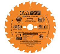 CMT 271.250.24M ITK PLUS RIP AND CROSSCUT SAW BLADE HW 250X2.4/1.6X30 Z24 ATB+S