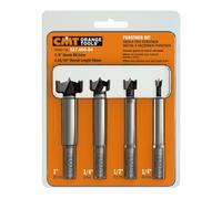 CMT 537.000.04 4-Piece Forstner Bit set, 1/4-1/2-3/4-1-Inch Diameters, 3/8-Inch Shank