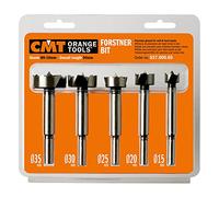 CMT 537.000.05 5-Piece Forstner Bit set, 15-20-25-30-35mm Diameters, 8-10mm Shank