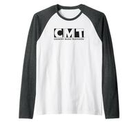 CMT Country Music Television Classic Black Letter Logo Raglan Baseball Tee