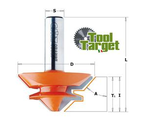 CMT cutters for right angle interlocking