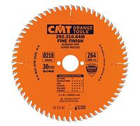 CMT Orange Tools 292.210.64 M - Fine Cut Saw Blade 210X2.8X30 Z=64 15° ATB