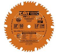 CMT P10050 ITK Plus Combination Saw Blade, 10 x 50 Teeth, 1FTG+ 4ATB Teeth with Shear with 5/8-Inch bore