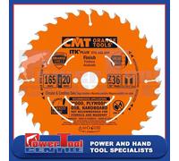 CMT Plus 272.165.36H Finishing Wood Cutting Saw Blade 165 x 20B x 36T