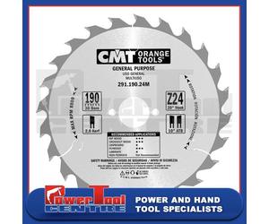 CMT Quality TCT Wood Circular Saw Blade 190 x 24 x 30mm Dewalt D23650 DW365 DW65