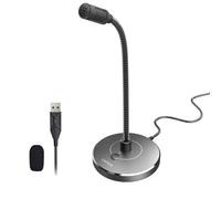 CMTECK USB Computer Microphone, Noise-Cancelling Recording Desktop Mic for PC/Laptop for Online Chatting, Home Studio, Podcasting, Gaming, Skype, YouTube with Mute Function (Grey)