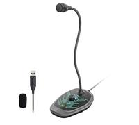 CMTECK USB Computer Microphone, PC Microphone with RGB Light, Mute Function, Noise-Cancelling Recording Desktop Mic for PC/Laptop for Online Chatting, Home Studio, Podcasting, Gaming, Skype, YouTube