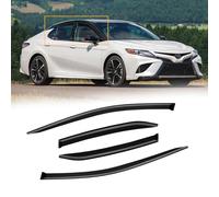 CMVT Auto Window Visors for Toyota Camry 2018-2024, Rain Guards Shields Vent Shade Deflector Dark Smoke 2019 2020 2021 2022 2023, Tape-On, 4PCS