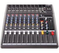 CMX Audio MCX8U Professional 8-Channel Mixing Console; For Commercial Audio, Installation Sound System and Live Performance; Built-in DSP Processor; MP3 Player; +48V Phantom Power