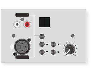 CMX Audio PA-4500WP Remote Control Panel; Purpose Built for the PA-4500MX Series Amplifier; Communication Through CAT6 Cable; Audio Sources Selection and Volume Control; In-wall Flush Mount