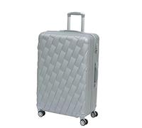 CMY 24" Medium Suitcase Lightweight Luggage 4 Wheel Spinner Travel Case Trolley ABS Hold Check in (Silver)