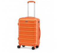 CMY Hard Shell Carry on Cabin Suitcase Airlines Approved 20 Inch Lightweight PC Suitcase Luggage Travel Trolley with 4 Spinner Wheels TSA Lock (Cosmic Orange)
