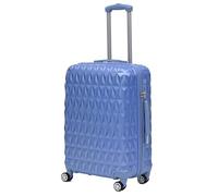 CMY Hard Shell Medium Suitcase Check-in Luggage - Lightweight 4-Wheel ABS 24" with Spinner Wheels - 3 Digit Combination Lock - Durable Travel Trolley Bag (Ice Blue)