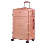 CMY Hard Shell PC Carry on Cabin Approved 20'' Lightweight Suitcase Luggage Trolley with 4 Spinner Wheels TSA Combination Lock Suitcase Approved by Over 100+ Airlines (Rose Gold)