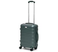 CMY Hard Shell PC Carry on Cabin Approved 20'' Lightweight Suitcase Luggage Trolley with 4 Spinner Wheels TSA Combination Lock Suitcase Approved by Over 100+ Airlines (Dark Green)