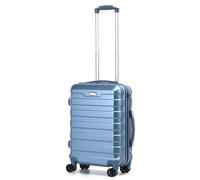 CMY Hard Shell PC Carry on Cabin Approved 20'' Lightweight Suitcase Luggage Trolley with 4 Spinner Wheels TSA Combination Lock Suitcase Approved by Over 100+ Airlines (Ice Blue)