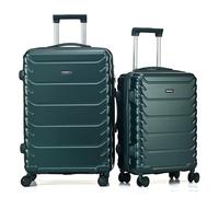 CMY Hardshell Suitcase Luggage | Durable Suitcases | Lightweight & Secure with Combination Lock | Smooth 4 Dual Spinner Wheels | Ideal Travel Bag & Luggage Sets (Dark Green, Medium 24" + Large 28")