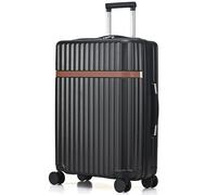 CMY Large Suitcase Hard Shell | Aluminum Telescopic Handle | 3 Digit Combination Lock | 4 Dual Spinner Wheels | Lightweight Luggage Suitcases| Hold Check in (Black, Large 28")
