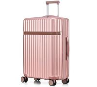 CMY Large Suitcase Hard Shell | Aluminum Telescopic Handle | 3 Digit Combination Lock | 4 Dual Spinner Wheels | Lightweight Luggage Suitcases| Hold Check in (Rose Gold, Large 28")