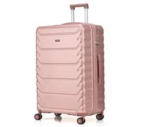 CMY Large Suitcase Luggage | Hard Shell PC+ ABS | Lightweight | 4 Dual Spinner Wheels | Trolley Suitcases | Hold Check in Luggage | 3 Digit Combination Lock | Telescopic Handle (Rose Gold, Large 28")